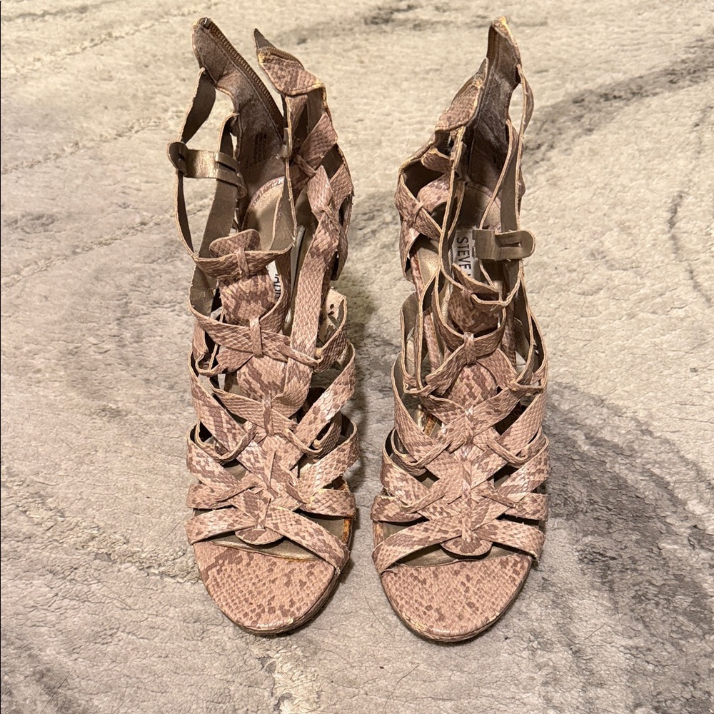 Steve Madden Brown Strappy Heels